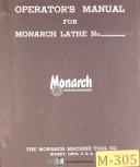 Monarch-Monarch Monomatic 15 & 20 Lathe, Operations Parts and Lubrication Manual 1958-15-20-60-EE-M-N-NN-01